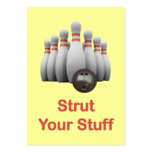 Strut Your Stuff Bowling Business Card