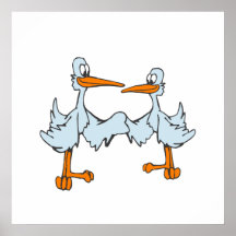 Stuart & Stewart Stork Posters