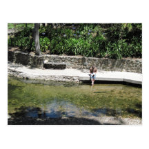 Student Cools Feet in San Luis Obispo Creek Postcards