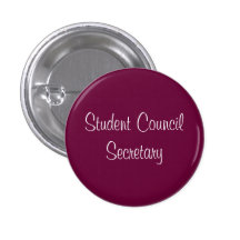 Student Council Secretary Button