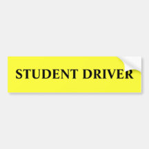 Student Driver Bumper Sticker