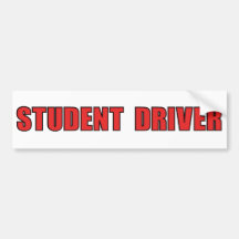 Student Driver Bumper Sticker