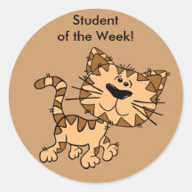 Student of the Week Stickers - Cat Walking