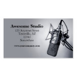 studio microphone business card template