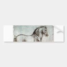 Study of horses - Leonardo da Vinci Bumper Sticker