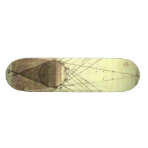 Study of the graduations of shadows on spheres. skate board deck