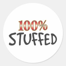 Stuffed 100 Percent Round Stickers