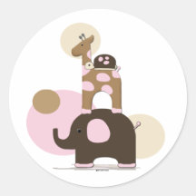 Stuffed Animals in Pink Stickers