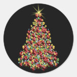 Stunning Holiday Tree Christmas Envelope Seals stickers