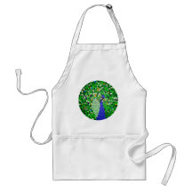 Stunning Peacock mosaic art gifts customised Aprons