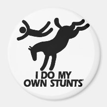 Stunts - Funny Bucking Horse Fridge Magnets