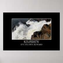 Stupidity is its own reward [XL] Posters