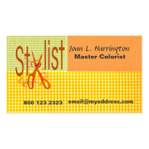 Styling Hairs Stylist Salon Sewing  Scissors Business Cards