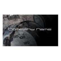 Stylisch grey car clock business card