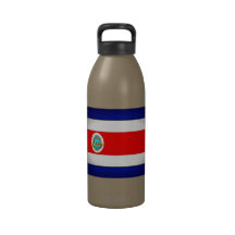 Stylised Costa Rica Flag Water Bottle