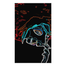 Stylised Face Poster Photographic Print