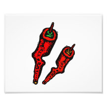 Stylised woody red peppers photo art