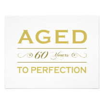 Stylish 60th Birthday Gifts Custom Announcements