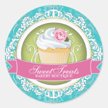 Stylish and Elegant Cupcake Box Stickers