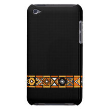 Stylish Black African art pattern ipod touch case
