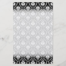 Stylish Black and White Damask Pattern. Personalized Flyer