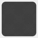 Stylish, black spirals design. square stickers
