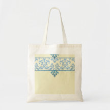 Stylish blue floral wedding gift bags