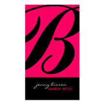 Stylish & Bold Make-Up Artist Business Cards