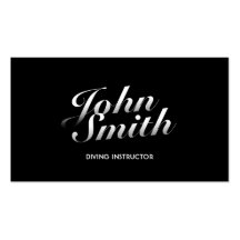 Stylish Calligraphic Diving Business Card