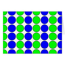 Stylish Chic Lime & Blue Polka Dots for Her Card
