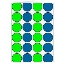 Stylish Chic Lime & Sapphire Polka Dots for Her Cards