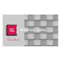 Stylish Consultant Pink Business Card business cards