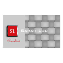 Stylish Consultant Red Business Card business cards