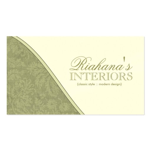 Stylish Damask Business Cards