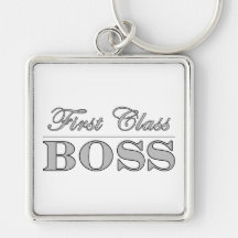 Stylish Elegant Gifts for Bosses First Class Boss Key Chain