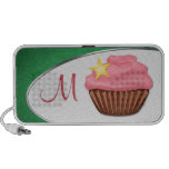 Stylish Fab Pink Cupcake Green Doodle Speaker