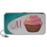 Stylish Fab Pink Cupcake Teal Doodle Speaker