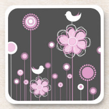 Stylish Floral Decor Cork Coaster