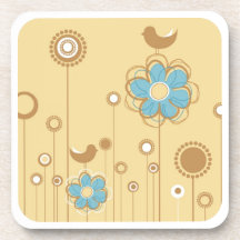 Stylish Floral Decor Cork Coaster