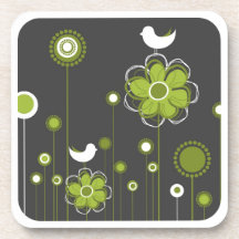 Stylish Floral Decor Cork Coaster