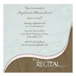 Stylish flowers girl's dance recital invitation invitations