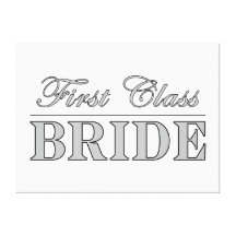 Stylish Fun Brides Gifts : First Class Bride Gallery Wrap Canvas
