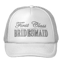Stylish Fun Bridesmaids Gifts : First Class Brides Mesh Hat