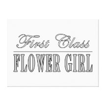 Stylish Funny Gifts : First Class Flower Girl Canvas Print