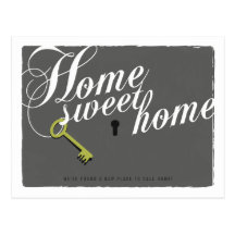 Stylish Grey New Address Announcement Postcard