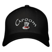 Stylish Groom's Embroidered Cap Baseball Cap