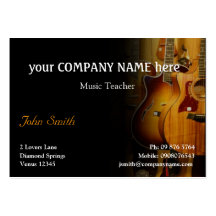 Stylish Guitar Business Card