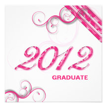 Stylish Leopard 2012 Grad Announcement Invitation