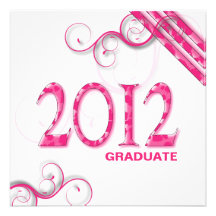 Stylish Leopard 2012 Grad Announcement Invitation