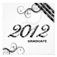 Stylish Leopard 2012 Grad Announcement Invitation